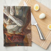 Linge De Cuisine American English Foxhound Chien Festif de Noël (Quart Plié)