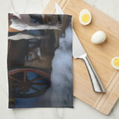 Linge De Cuisine American English Foxhound Snowy Sleigh Noël (Quart Plié)