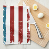 Linge De Cuisine American Flag étoiles rayures rouge blanc bleu (Quart Plié)