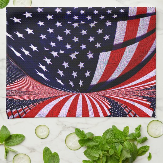 Linge De Cuisine American Flag-Unity & Love_ (Plié)