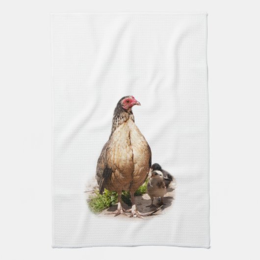 Linge De Cuisine American Game Hen et poulets de bébé (Vertical)