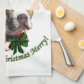 Linge De Cuisine American Pit Bull Terrier Noël (Quart Plié)