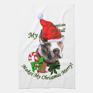Linge De Cuisine American Pit Bull Terrier Noël