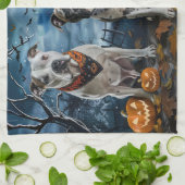 Linge De Cuisine American Staffordshire Halloween Éffrayant (Plié)