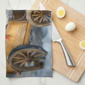 Linge De Cuisine American Staffordshire Snowy Sleigh Noël (Quart Plié)