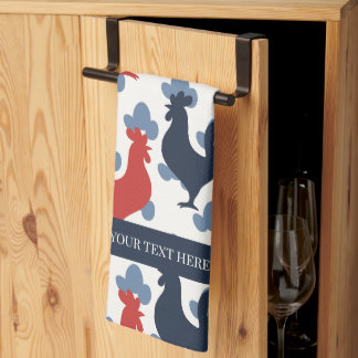 Linge De Cuisine Americana Folk Art Roosters – Rustic Farm Pattern