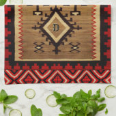 Linge De Cuisine Amérindien. Conception sans initiaux (Plié)