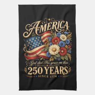 Linge De Cuisine Amérique 250 ans depuis 1776 Cadeau Floral Patriot