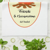 Linge De Cuisine Ami drôle Marshmallow Citation de Camping (Plié)