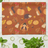 Linge De Cuisine Amis de l'automne (Plié)