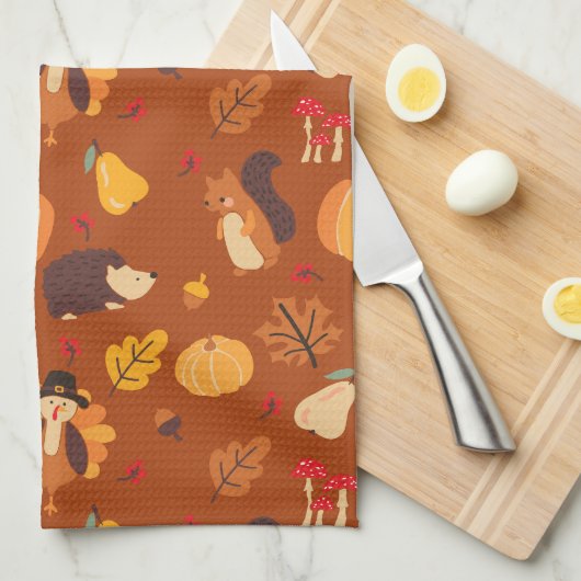 Linge De Cuisine Amis de l'automne (Quart Plié)