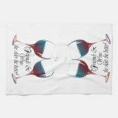 Linge De Cuisine Amis et vin, plus plus est ancien le meilleur, (Horizontal)