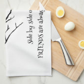 Linge De Cuisine Amis toujours dans votre coeur Citation avec les o (Quart Plié)