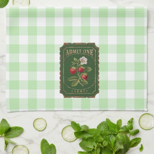 Linge De Cuisine Amit one -fraise (Plié)