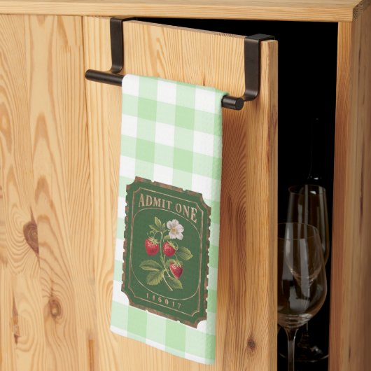 Linge De Cuisine Amit one -fraise (Pliage en tiers)