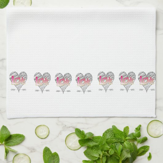 Linge De Cuisine amour (Plié)