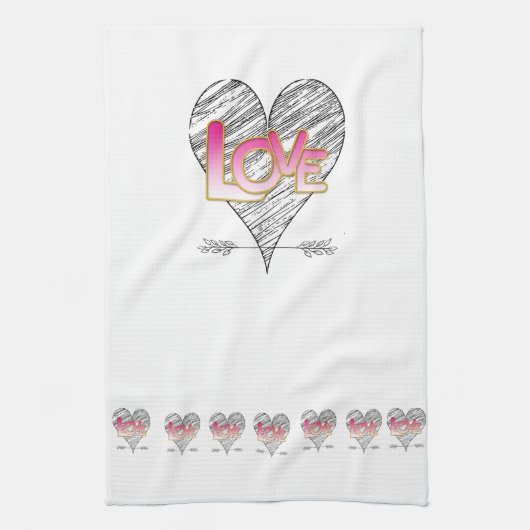 Linge De Cuisine amour (Vertical)