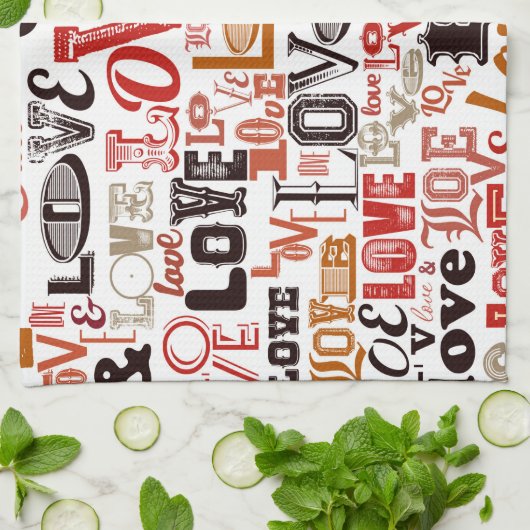 Linge De Cuisine Amour 1 (Plié)