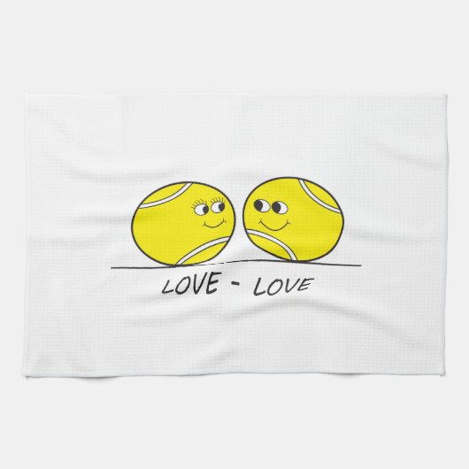 Linge De Cuisine Amour-Amour de tennis (Horizontal)