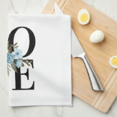 Linge De Cuisine Amour Avec Fleurs Design (Quart Plié)