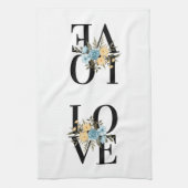 Linge De Cuisine Amour Avec Fleurs Design (Vertical)