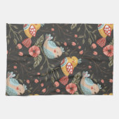 Linge De Cuisine Amour Boho Birds Plan Floral (Horizontal)