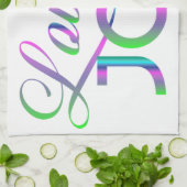 Linge De Cuisine Amour Coloré Et Joie (Plié)