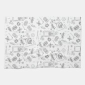 Linge De Cuisine Amour de buveur de gin Motifs de mixologue (Horizontal)