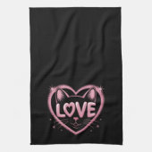 Linge De Cuisine Amour de chat scintillant (Vertical)