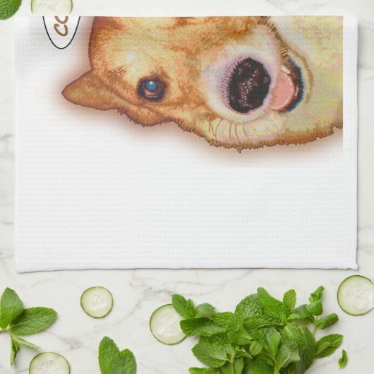 Linge De Cuisine Amour de corgi (Plié)