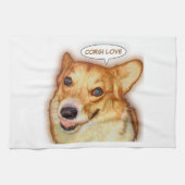 Linge De Cuisine Amour de corgi (Horizontal)