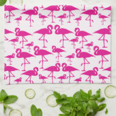 Linge De Cuisine Amour de Flamant rose (Plié)