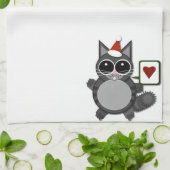 Linge De Cuisine Amour de Kitty pour les vacances ! (Plié)