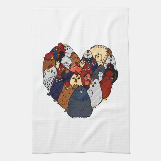 Linge De Cuisine Amour de poulet (Vertical)