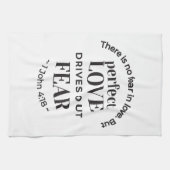 Linge De Cuisine Amour Éternel - 1 Jean 4:18 Citation Écriture Art (Horizontal)