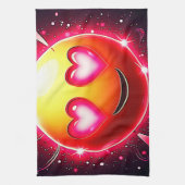 Linge De Cuisine Amour Étincelle Coeurs Emoji (Vertical)