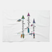 Linge De Cuisine Amour Explore Aventure Arrow Tribal Boho Design (Horizontal)