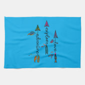 Linge De Cuisine Amour Explore Aventure Arrow Tribal Boho Design (Horizontal)