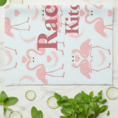 Linge De Cuisine Amour Flamant rose (Plié)