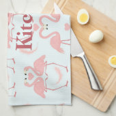 Linge De Cuisine Amour Flamant rose (Quart Plié)