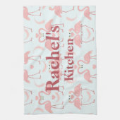 Linge De Cuisine Amour Flamant rose (Vertical)