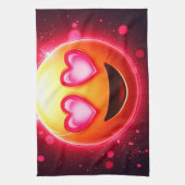 Linge De Cuisine Amour Frappé Coeurs Emoji (Vertical)