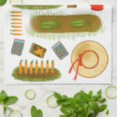 Linge De Cuisine Amour jardiner (Plié)