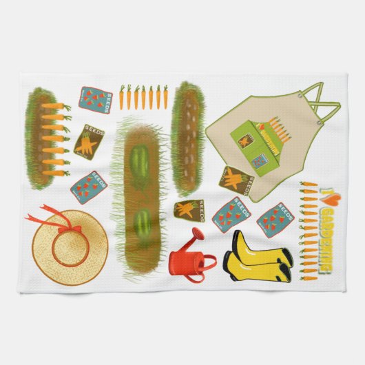 Linge De Cuisine Amour jardiner (Horizontal)