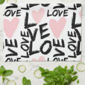 Linge De Cuisine Amour moderne (Plié)