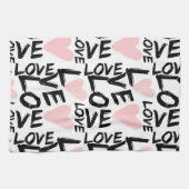 Linge De Cuisine Amour moderne (Horizontal)