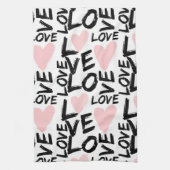 Linge De Cuisine Amour moderne (Vertical)