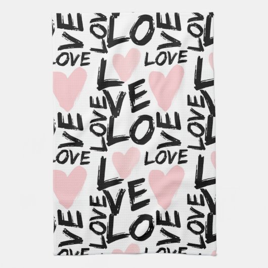 Linge De Cuisine Amour moderne (Vertical)
