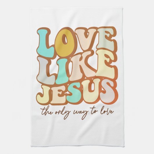 Linge De Cuisine Amour Rétro Comme Jésus (Vertical)