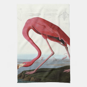 Linge De Cuisine Amoureux-cadeau Flamant rose rose américain Flama